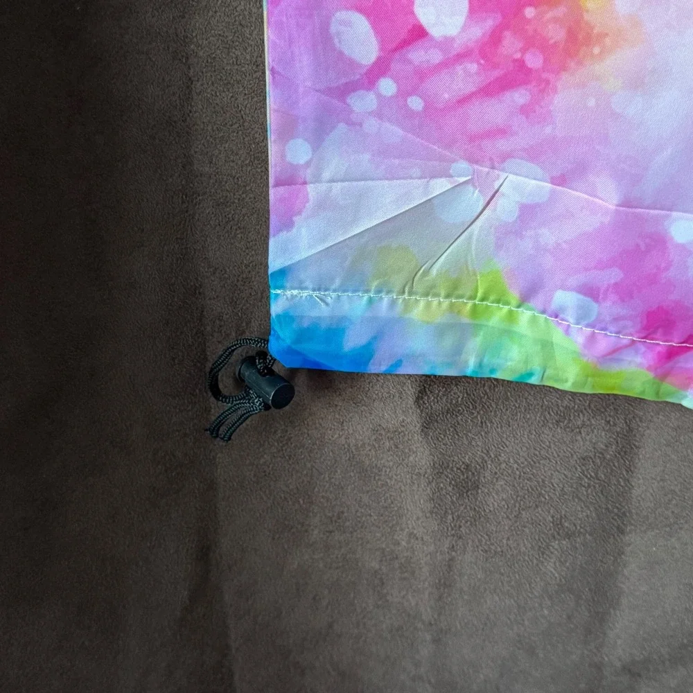 Vibrant Tie Dye Swirl laundry bag Boho Psychedelic storage drawstring camping